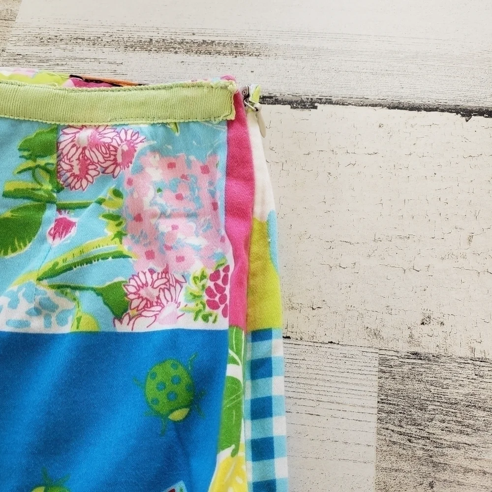 Bamboo Traders Capris Cropped Pants Flamingos Turtles Size 6 - Picture 6 of 7